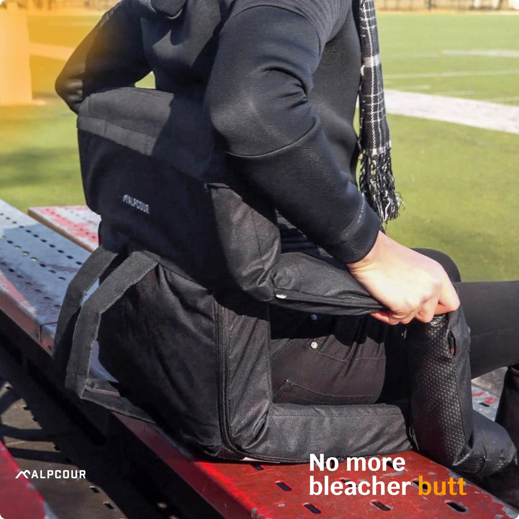 Heating Massage Reclining Stadium Seat with Arm Support K9378