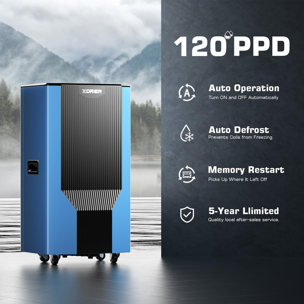 120 PPD Dehumidifier with Pump, Drain Hose & Tank B169