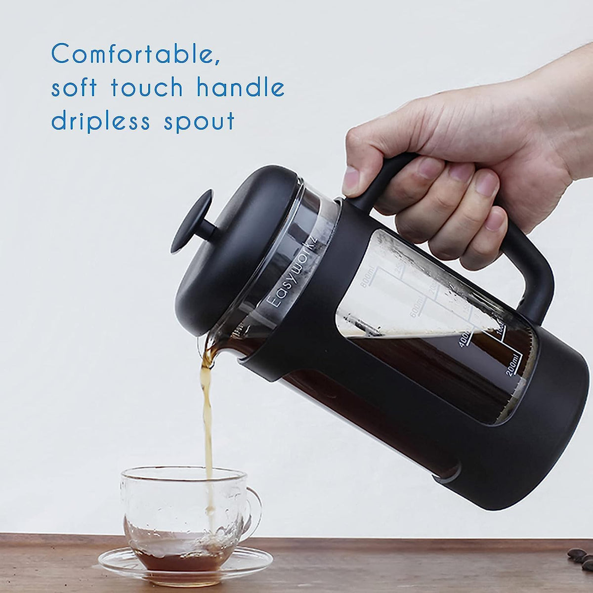12 oz French Press Coffee Tea Maker with Measuring Spoon F31865