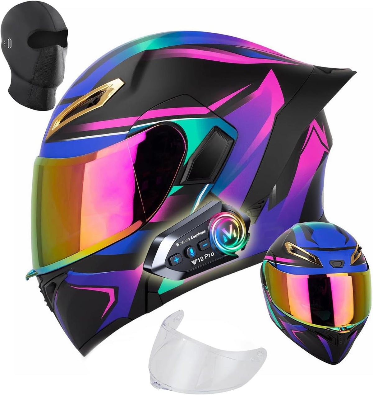 DOT Approved Flip Up Full Face Bluetooth Motorcycle Helmet R246895