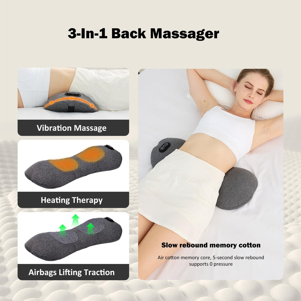 Back Massager with Heat, Vibration, Airbag Stretch B975706