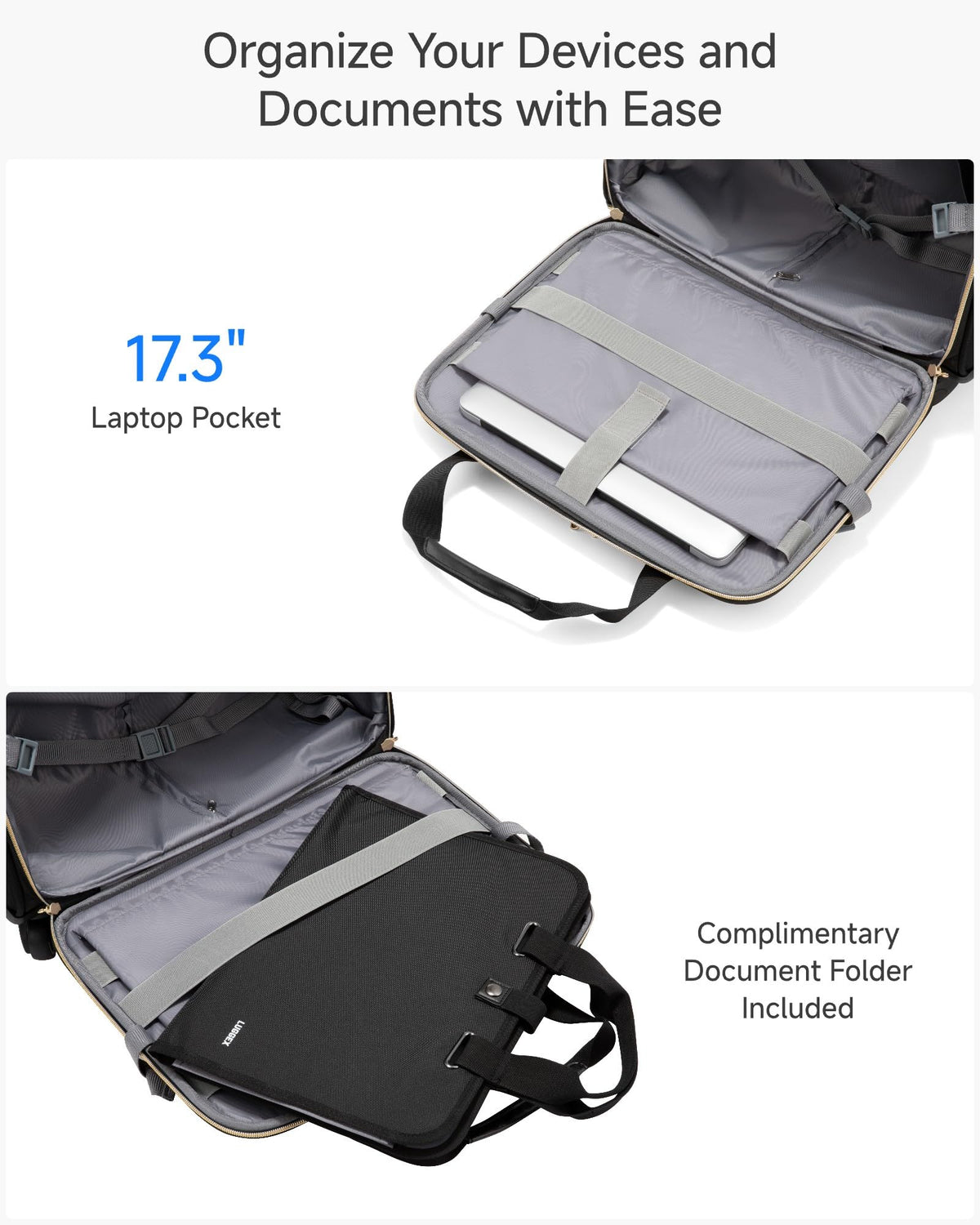 Black Rolling Laptop Bag J35165