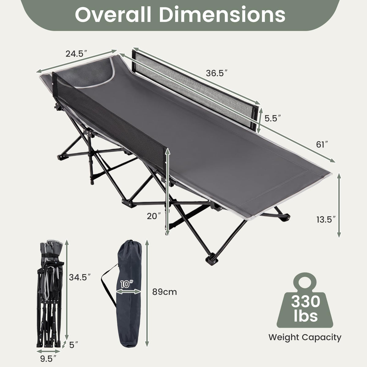 Foldable Kids Cot X676