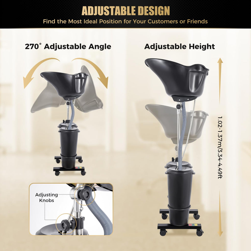 Portable Shampoo Basin with 2 Water Buckets H2447