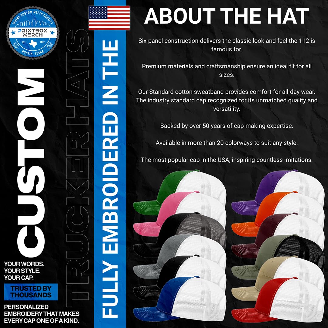Custom Embroidered Adjustable Snapback Trucker Cap Black N204