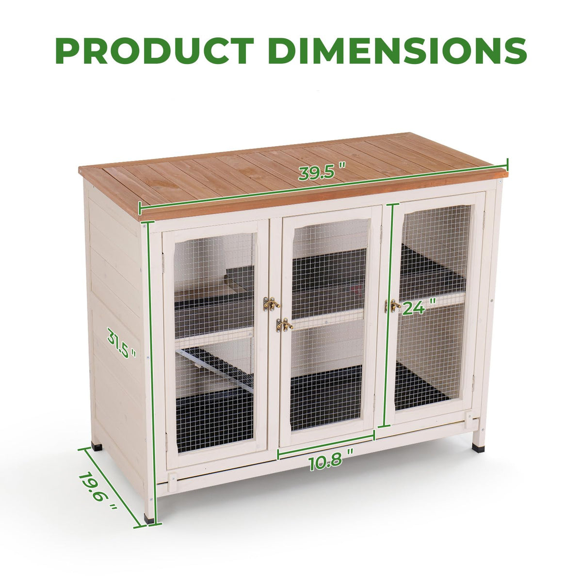 2-Story Indoor Rabbit Hutch with Pull-Out Tray K272907