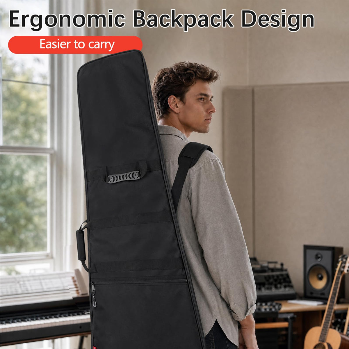 Electric Guitar Gig Bag Padded Water-Resistant I996107