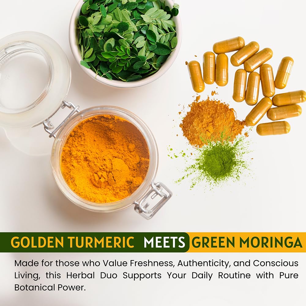 Organic Moringa Turmeric Black Pepper 120 Capsules A72036