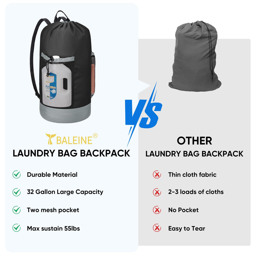 120L Oxford Laundry Bag Backpack with Shoulder Straps V990884