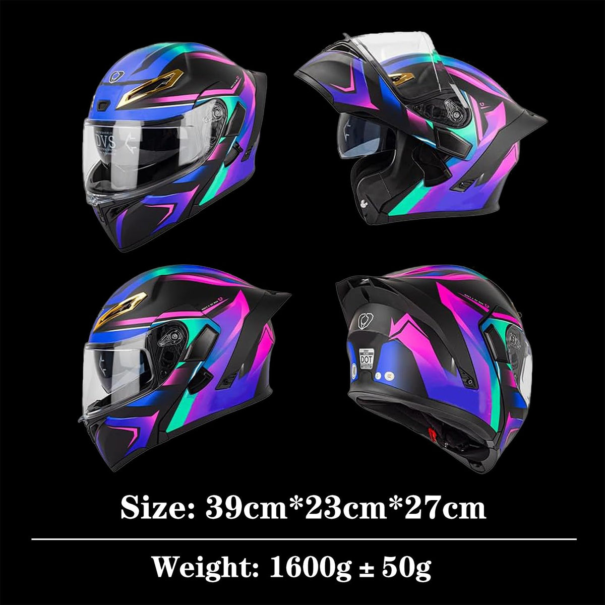 DOT Approved Flip Up Full Face Bluetooth Motorcycle Helmet R246895
