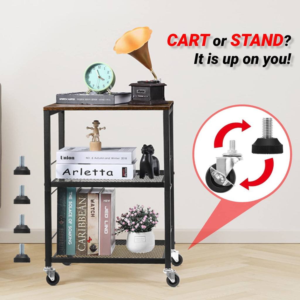3-Tier Rolling Cart C1608