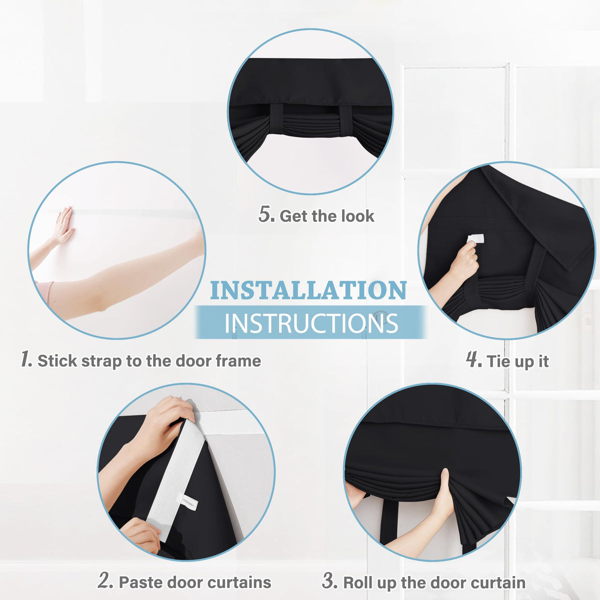 Blackout French Door Curtains E1353