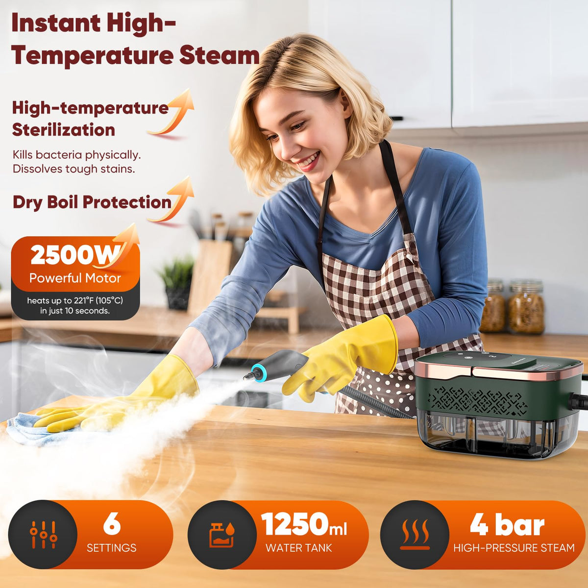 Handheld Pressurized Steam Cleaner M213775