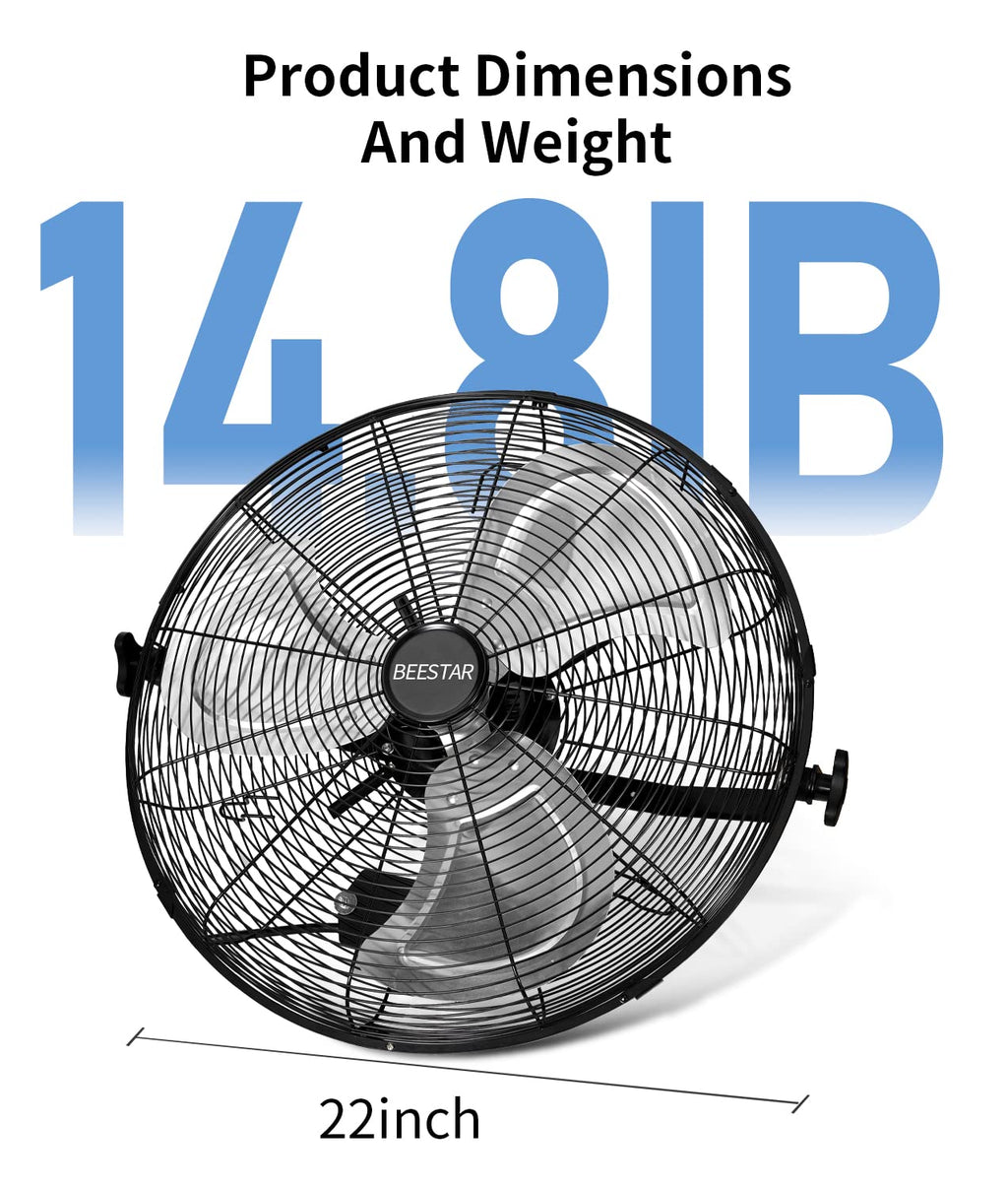 20 Inch High Velocity Metal Wall Mount Fan H4804
