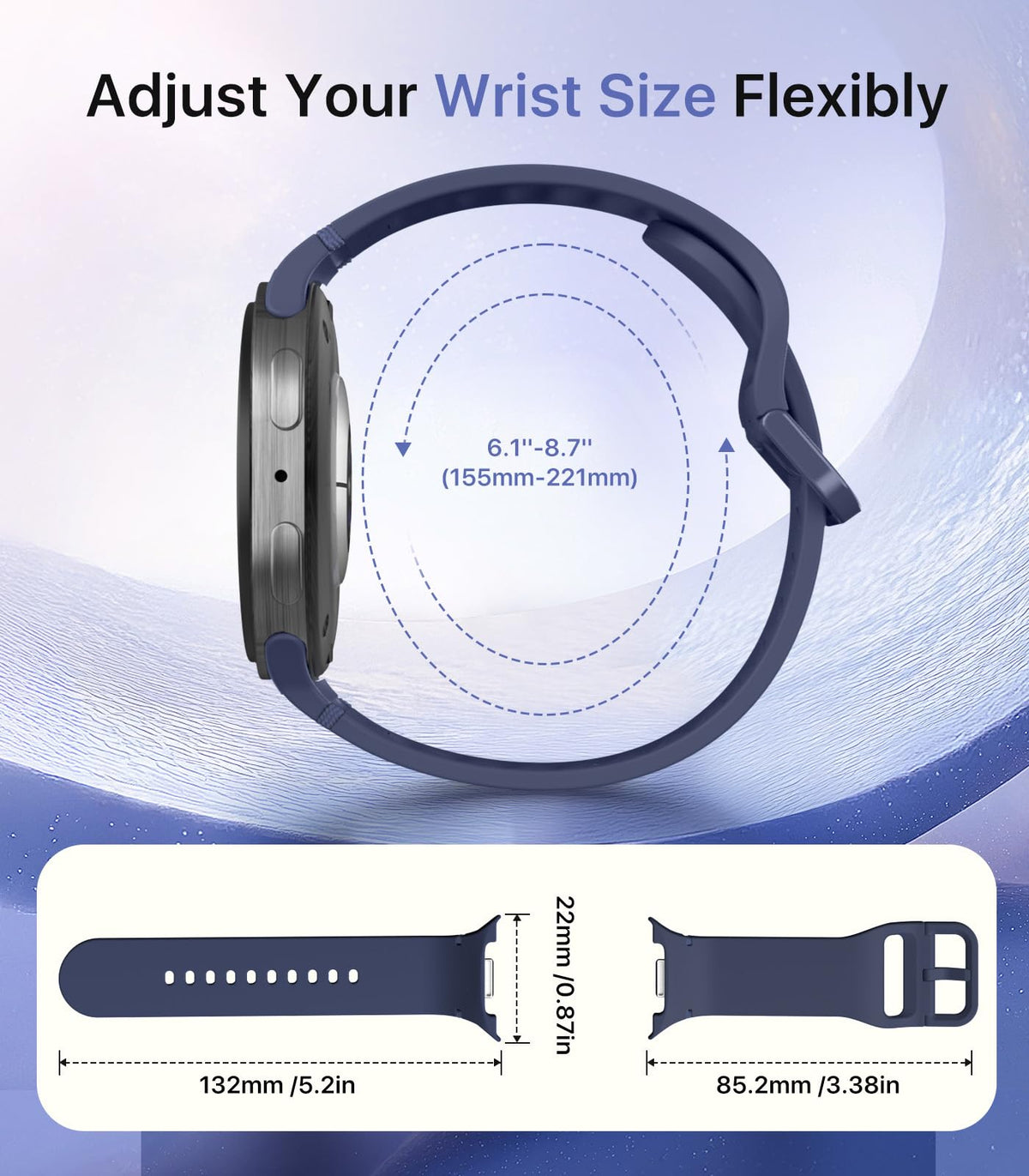 Band Compatible with Samsung Galaxy Watch 9 8 40mm 44mm/Classic 46mm J641