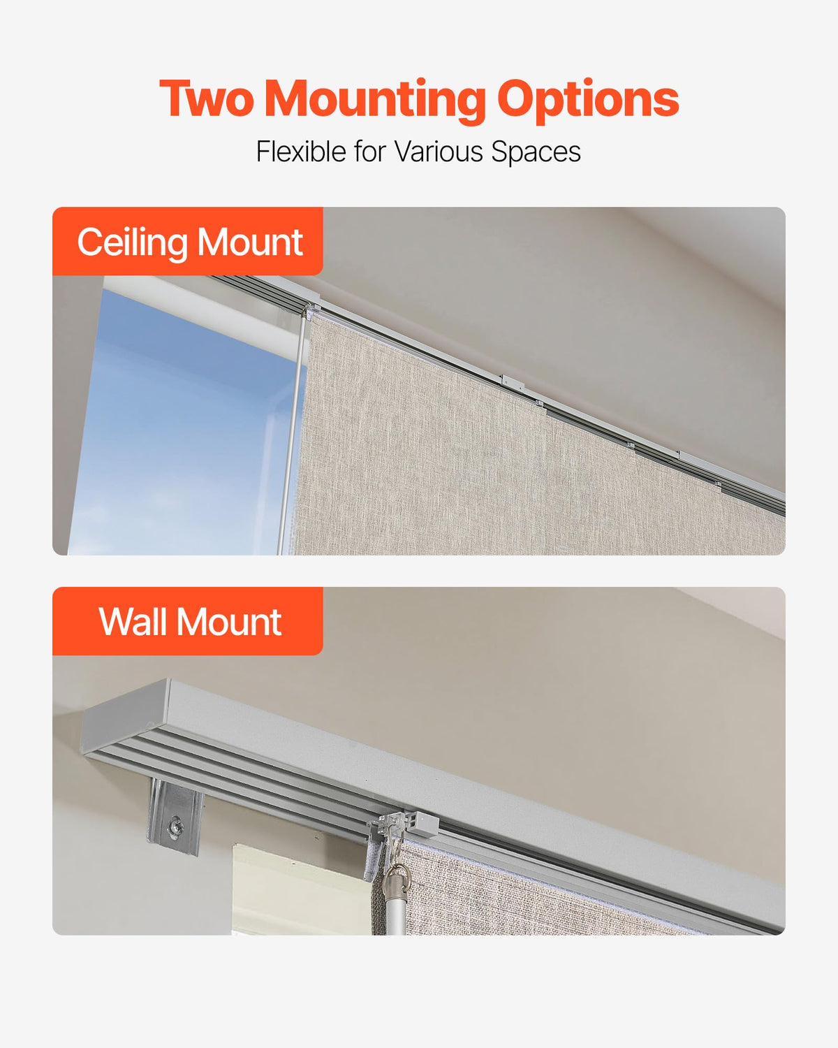 Brown Blackout Panel Track Blinds S8609