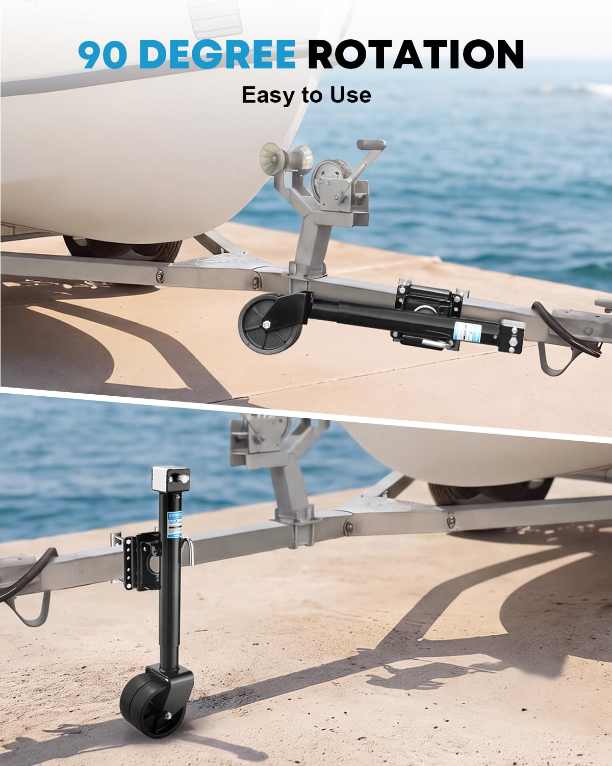2000 lbs Dual Wheel Trailer Jack F227