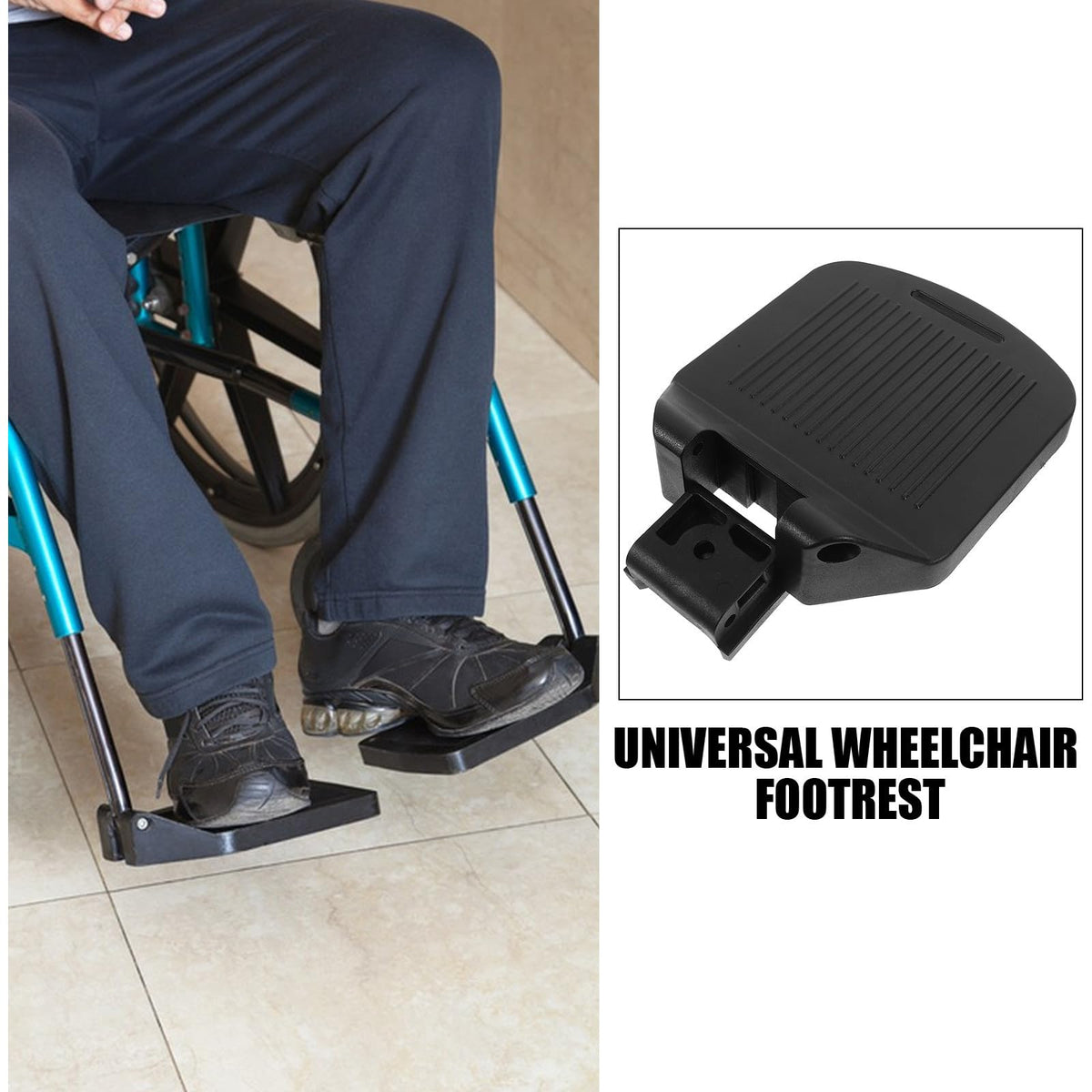 Adjustable Heavy Duty Wheelchair Footrests Replacement Y954