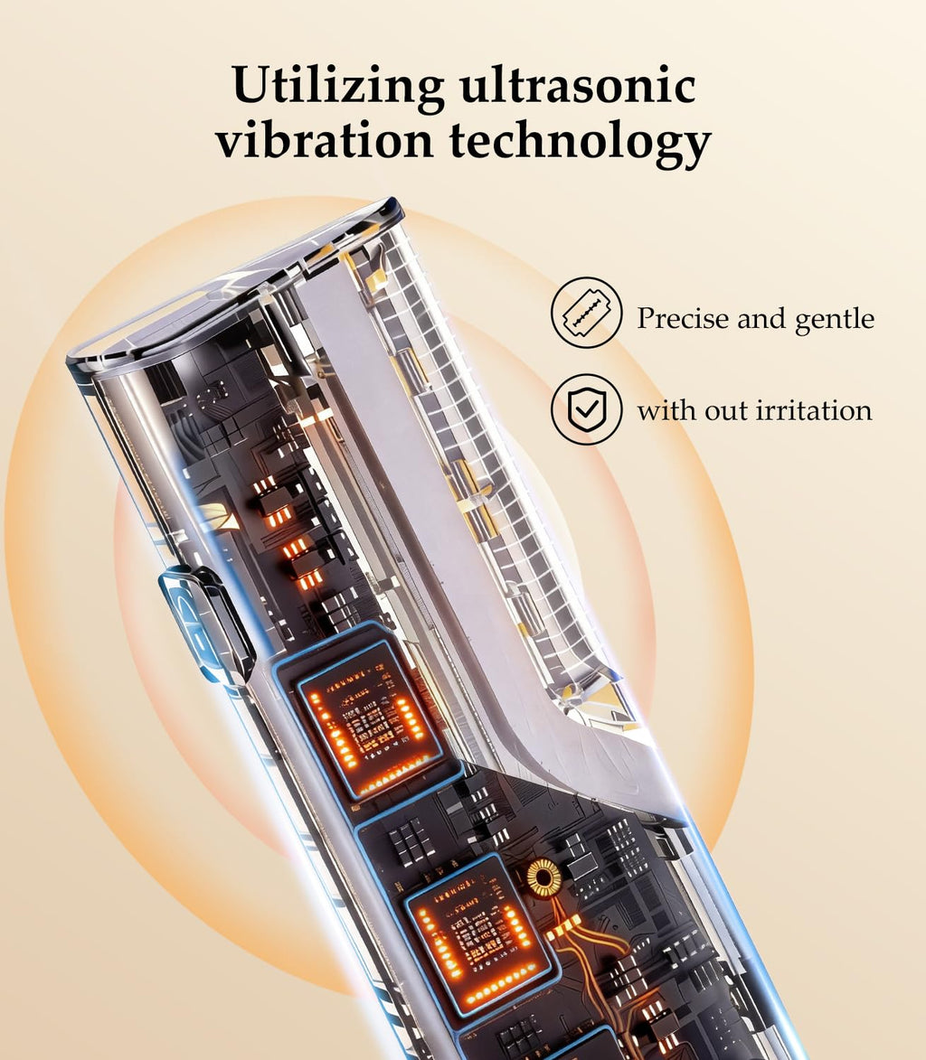 Rechargeable Dermaplaning Razor for Women Face with 10 Replacement Blades Q287898