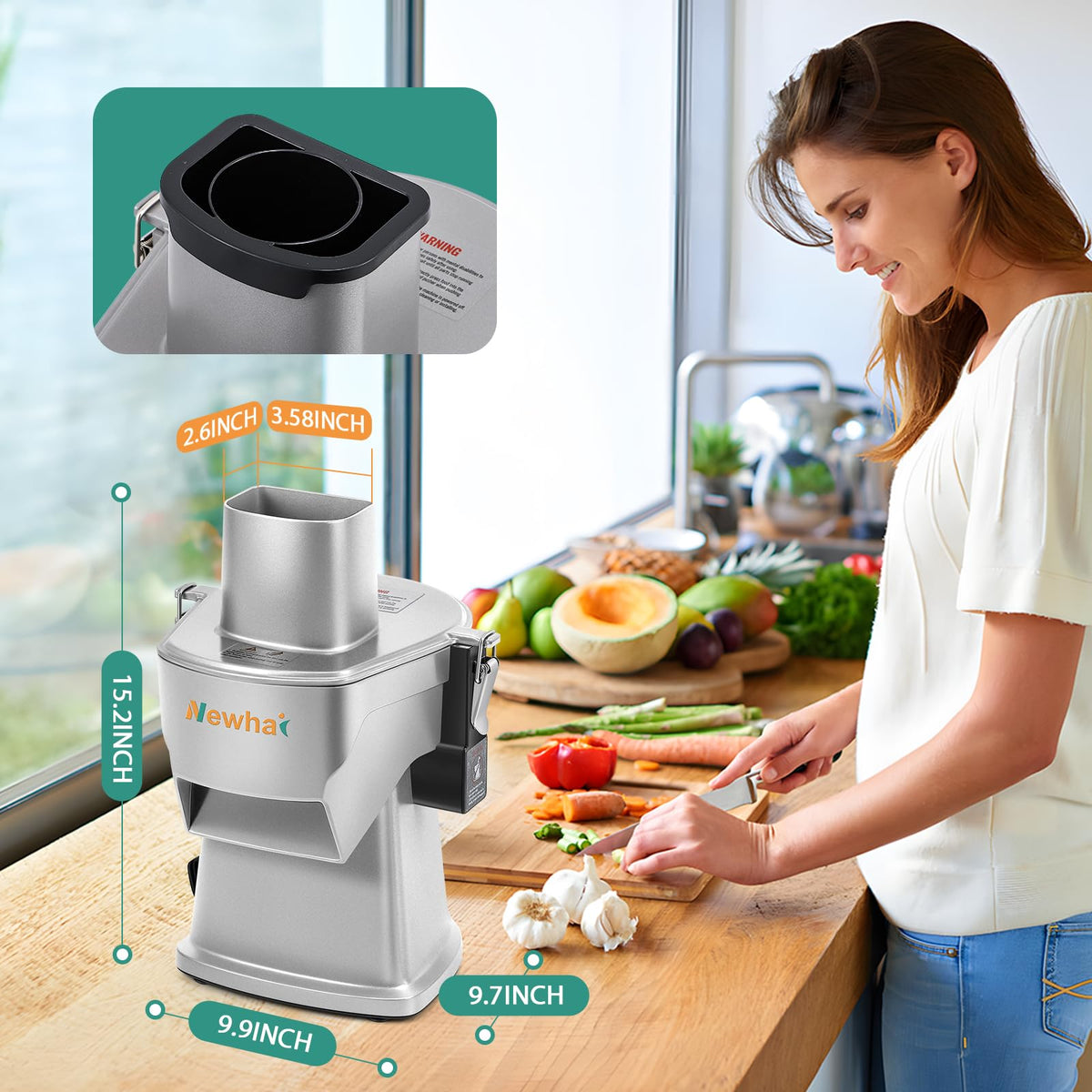 4 in 1 Electric Vegetable Chopper Dicer Slicer X127
