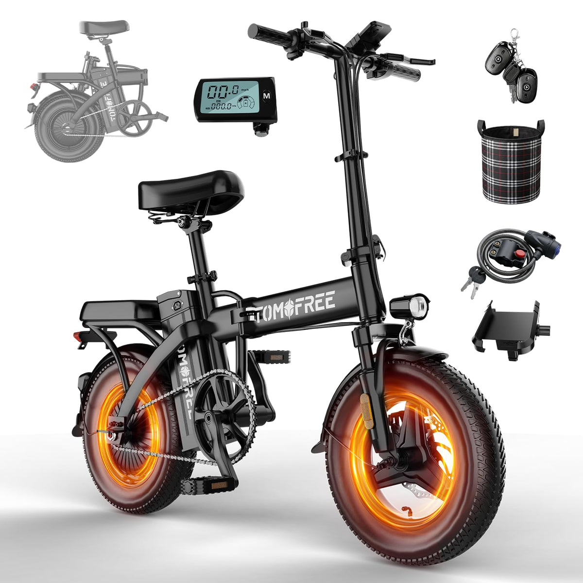 Folding Electric Bike 48V 22.5Ah 750W Fat Tire M601