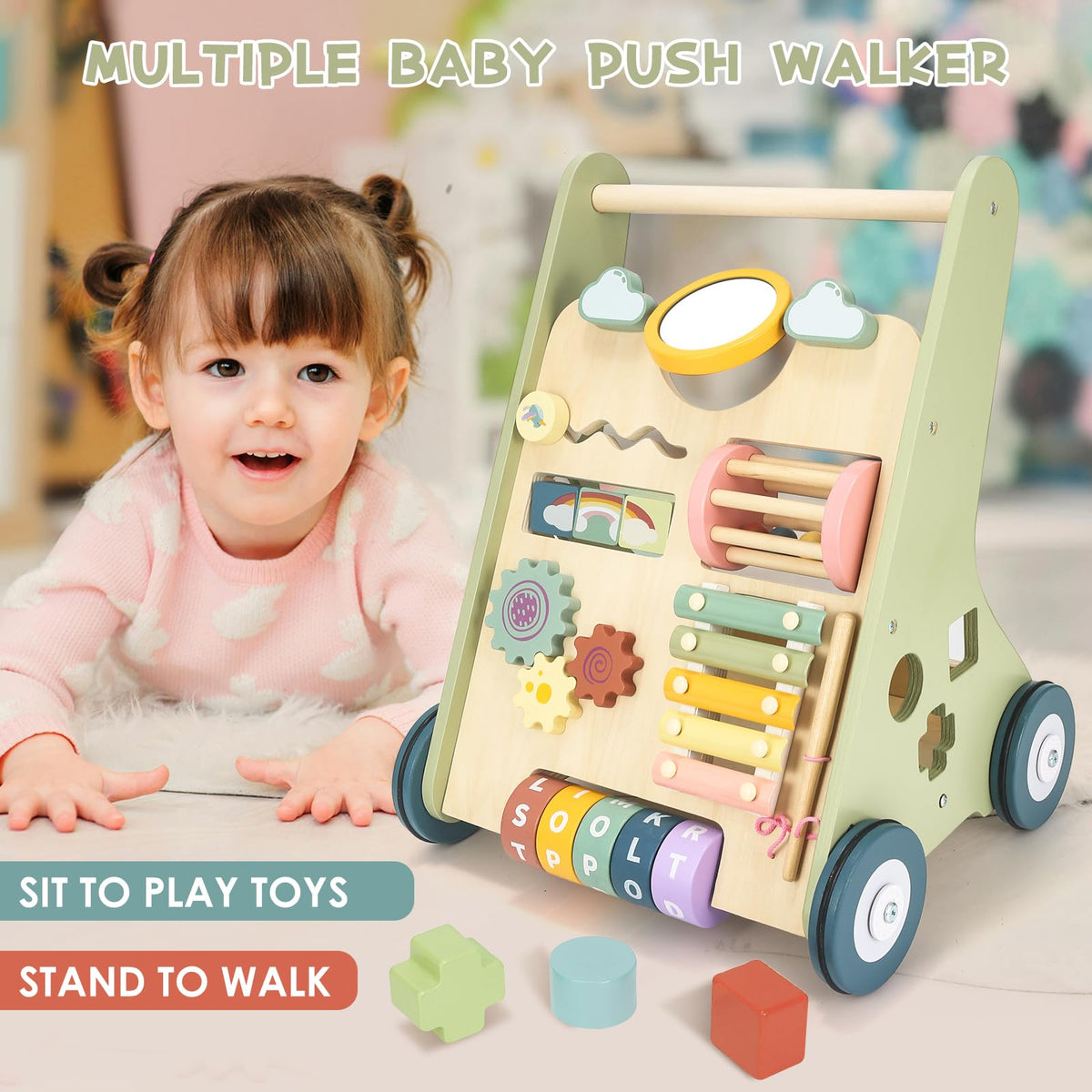 Wooden Baby Push Walker V467728