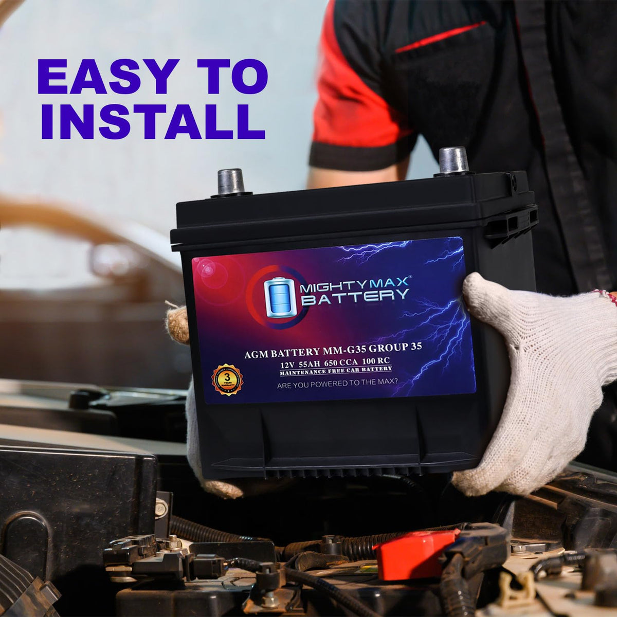 12V 55Ah AGM Replacement Battery A995757