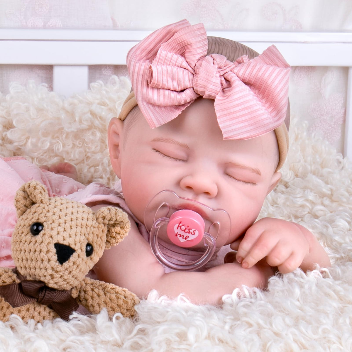 20-Inch Sleeping Newborn Girl Doll D434