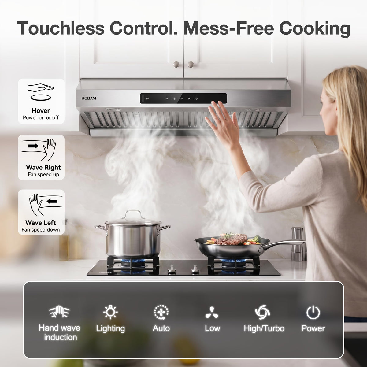 30 Inch 1000 CFM Under Cabinet Ducted Stainless Steel Range Hood A87220