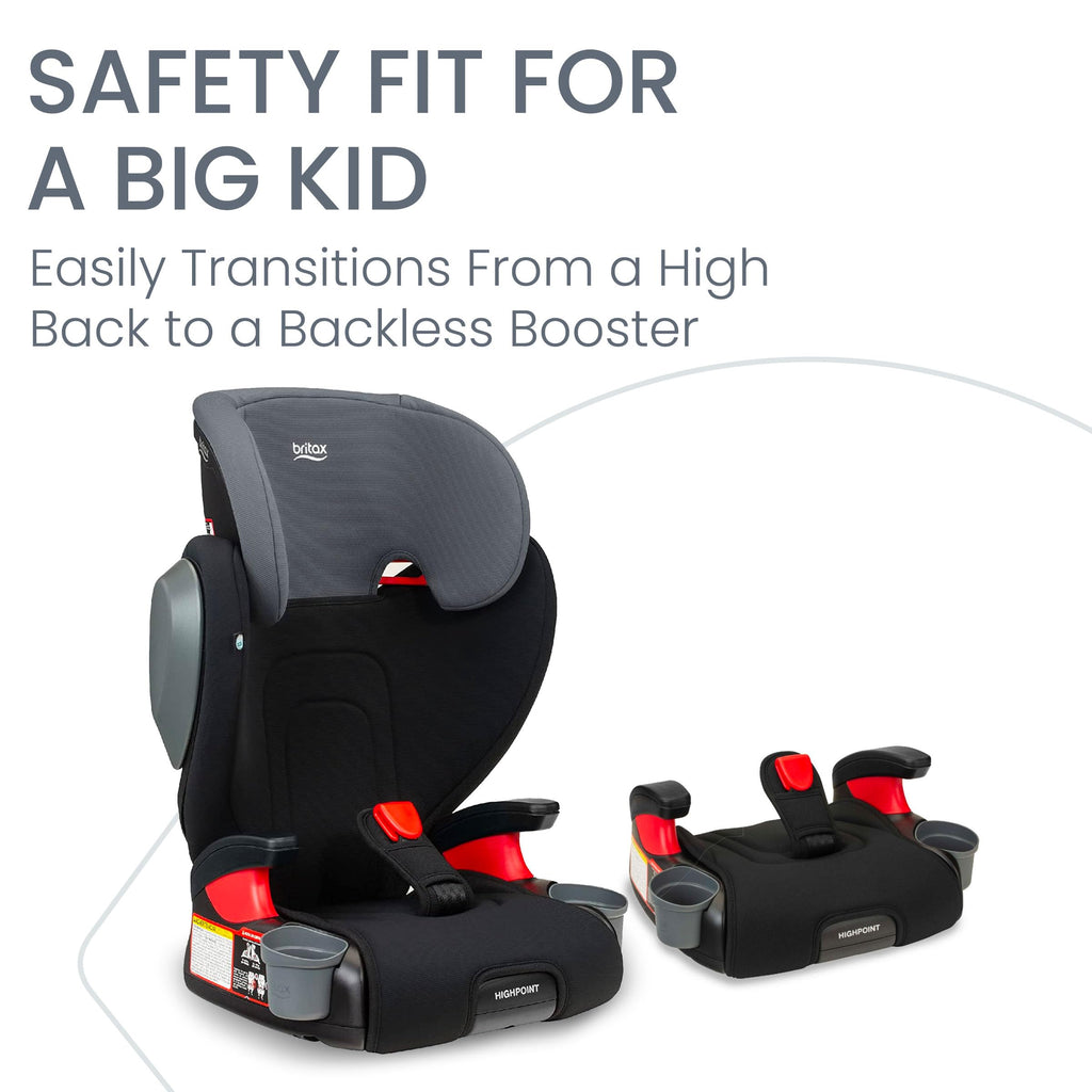 Black Backless Belt-Positioning Booster Seat R974