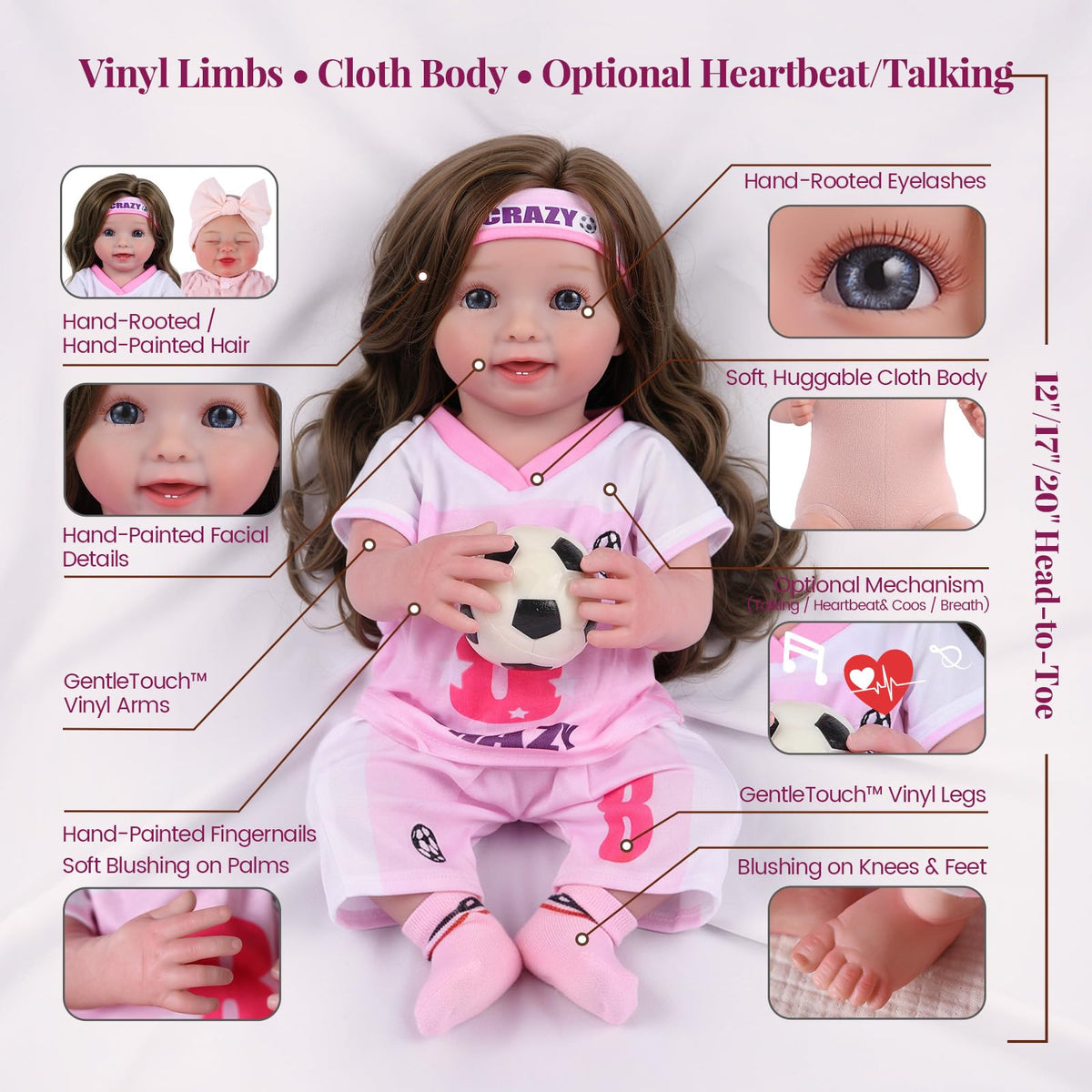20 Inch Reborn Baby Dolls Girl S280