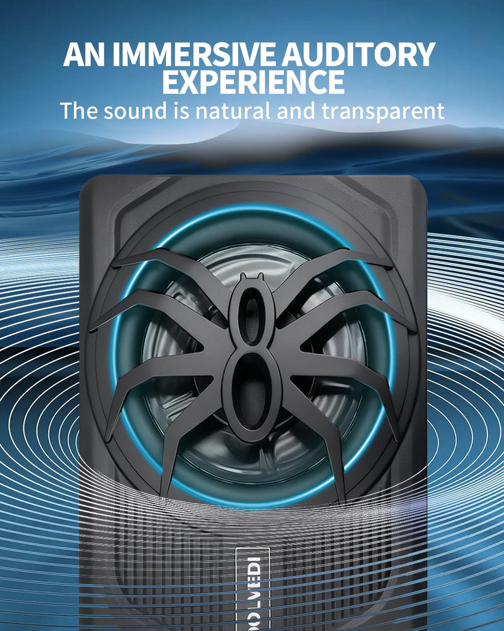 10" 1600W Slim Under Seat Powered Car Subwoofer X34768