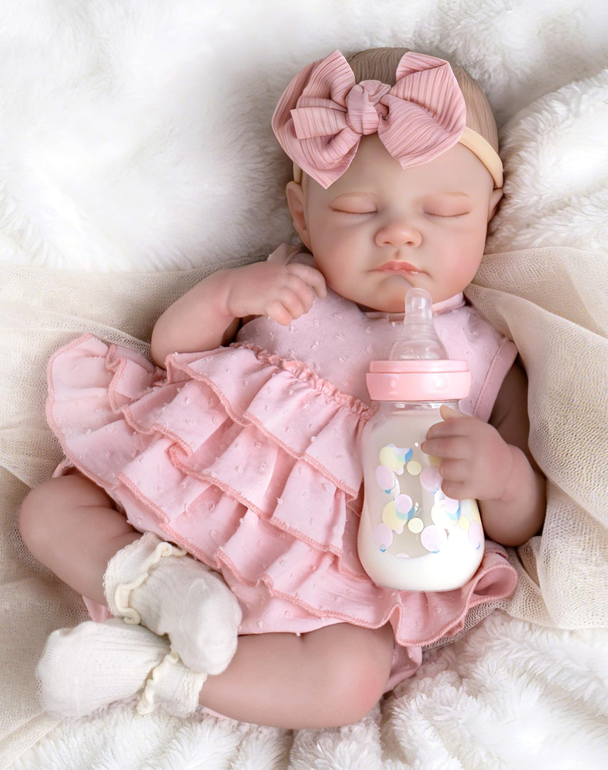 20-Inch Sleeping Newborn Girl Doll D434