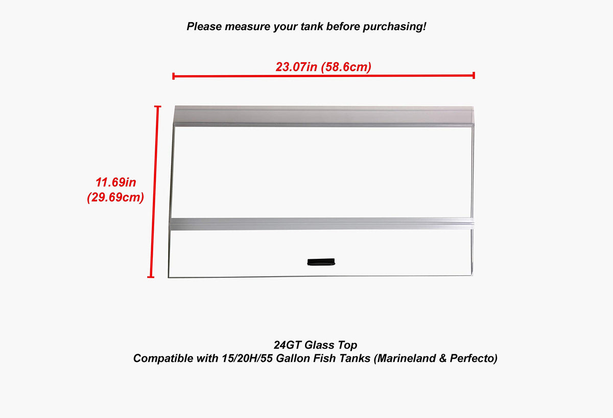 24" Glass Canopy for Aquarium Fish Tank V87413