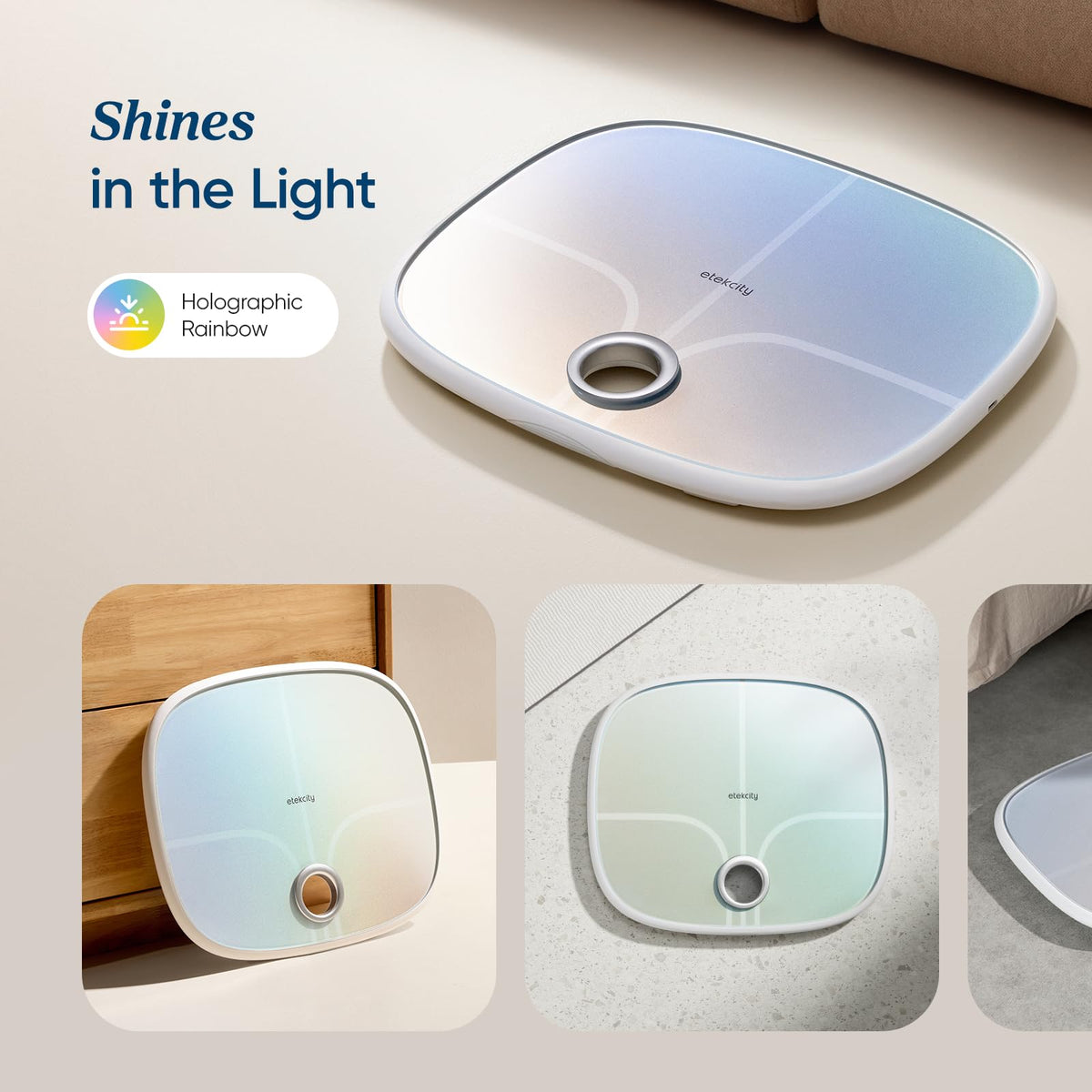 Rechargeable Digital Bathroom Scale with 13 Metrics E17469