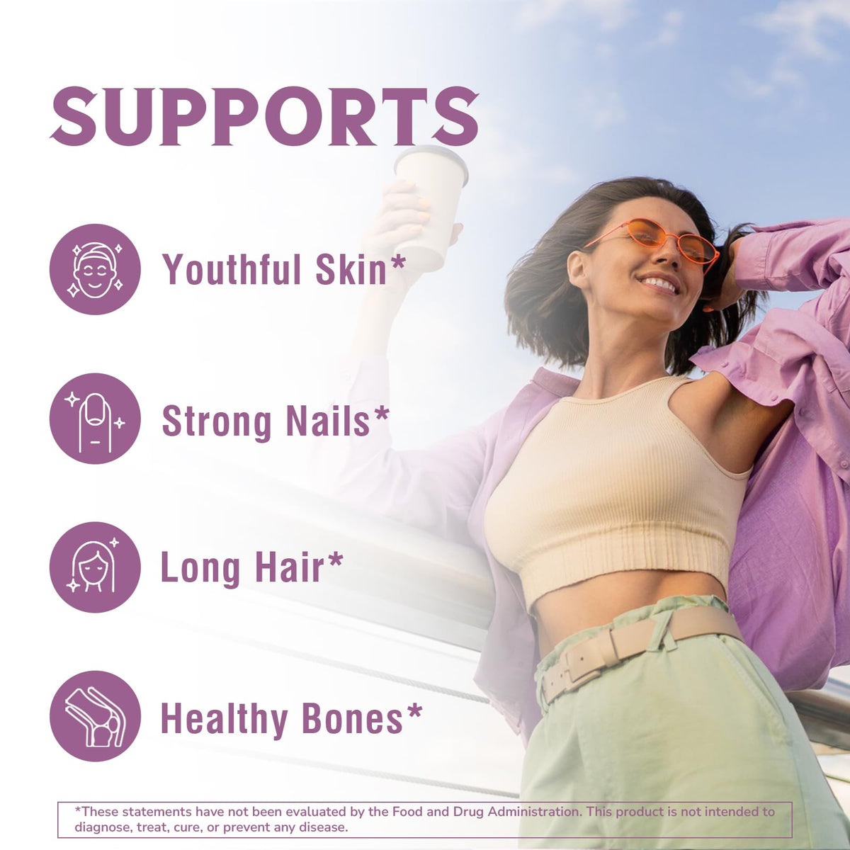 Multi Collagen Peptides Powder Type I II III V X Unflavored 8oz Q807