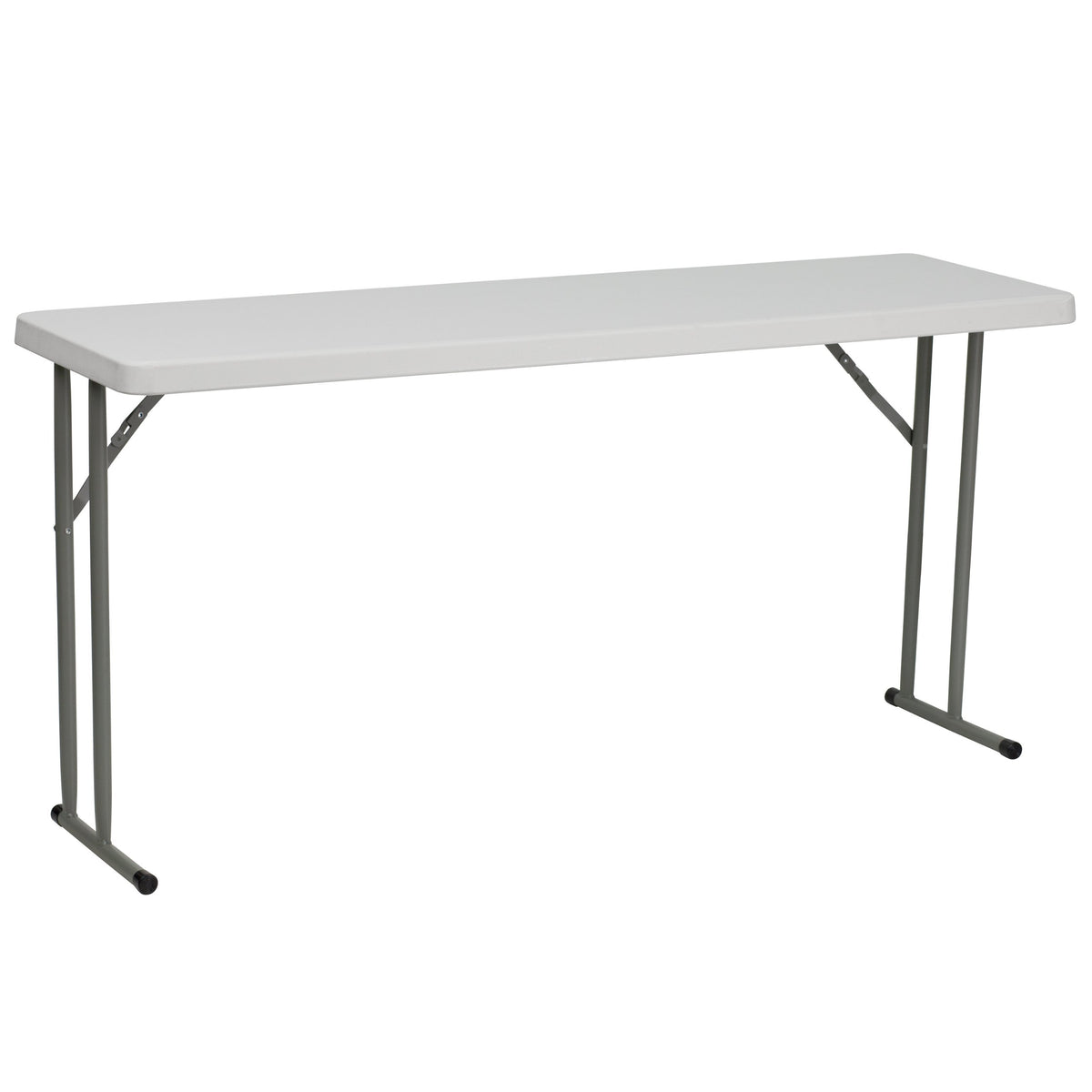 White Rectangular Plastic Folding Table Z8593