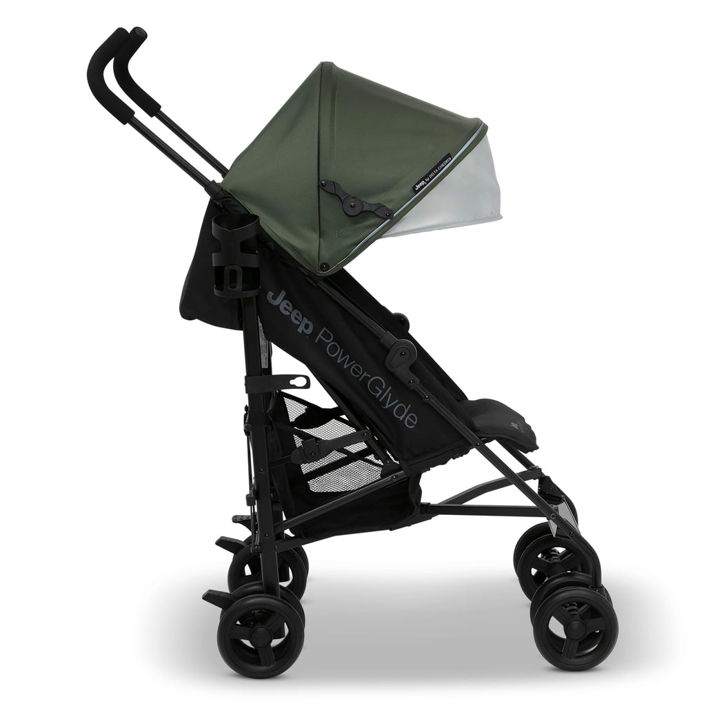 Lightweight Travel Stroller with Compact Fold, 3-Position Recline, Olive Green D65906
