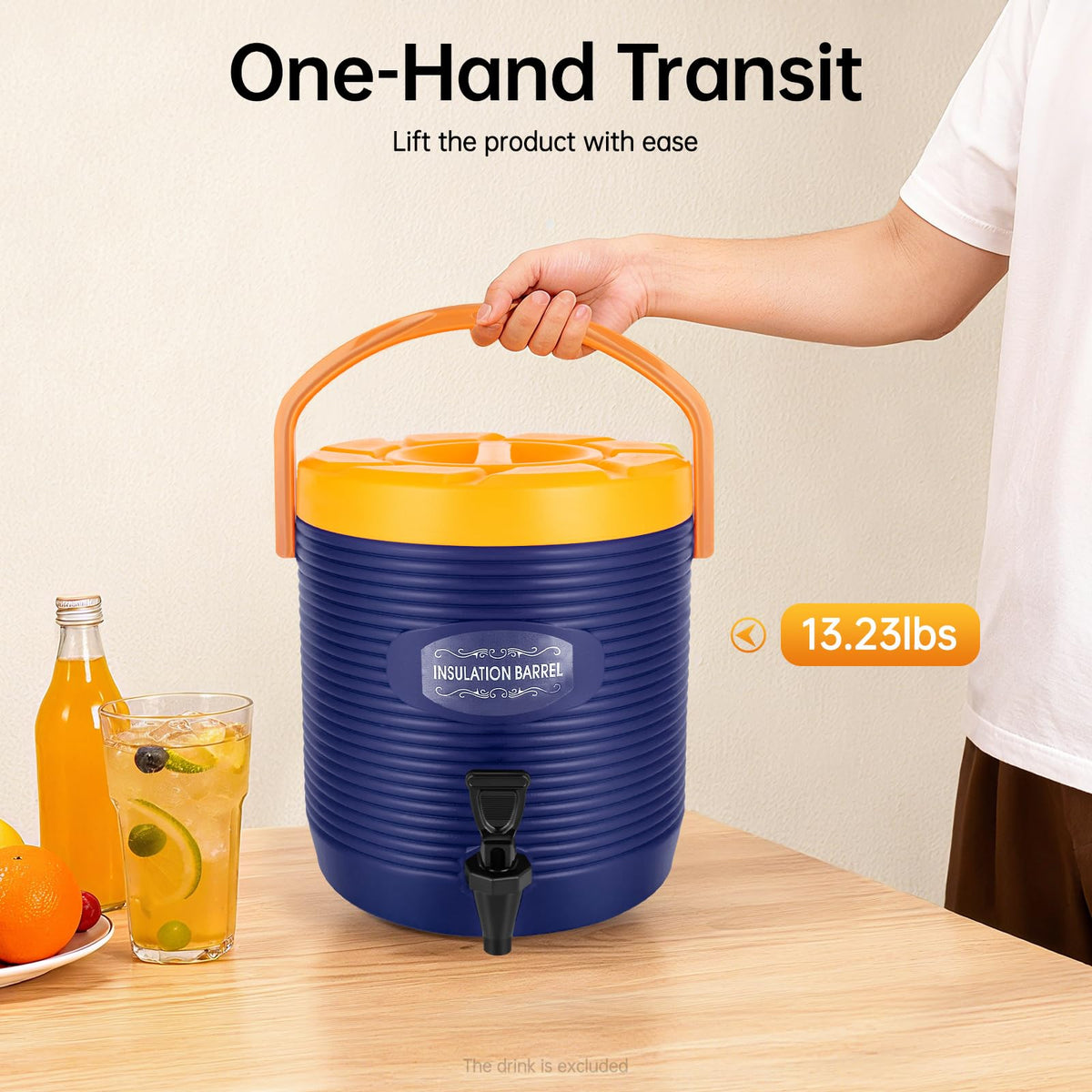 Insulated Beverage Dispenser 3.43 Gallon Blue G1109