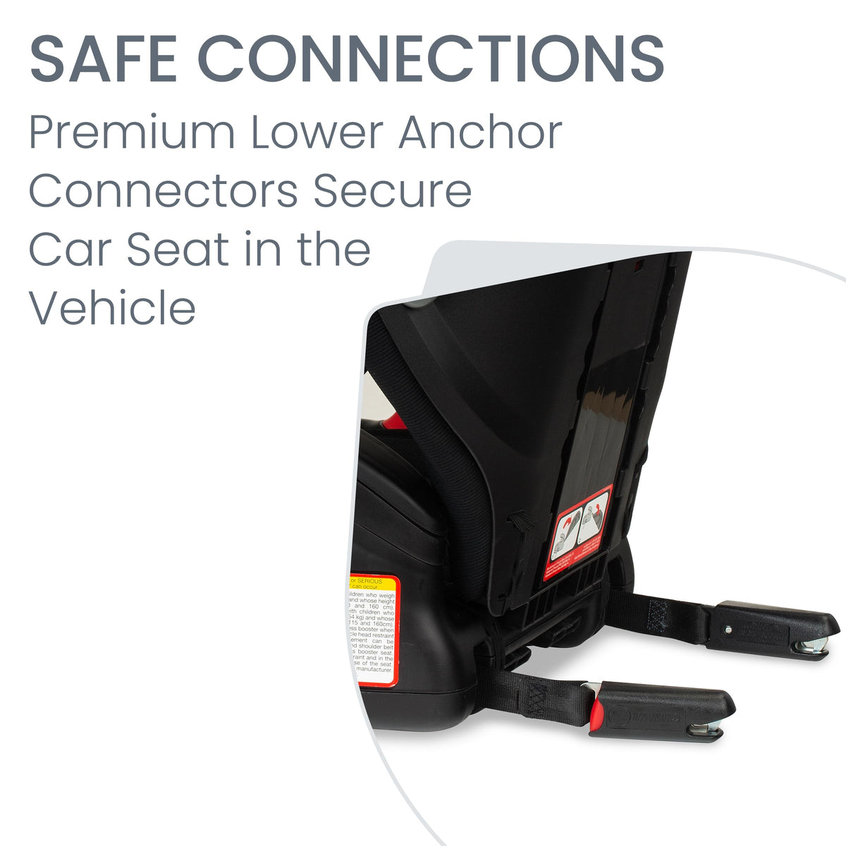 Black Backless Belt-Positioning Booster Seat R974