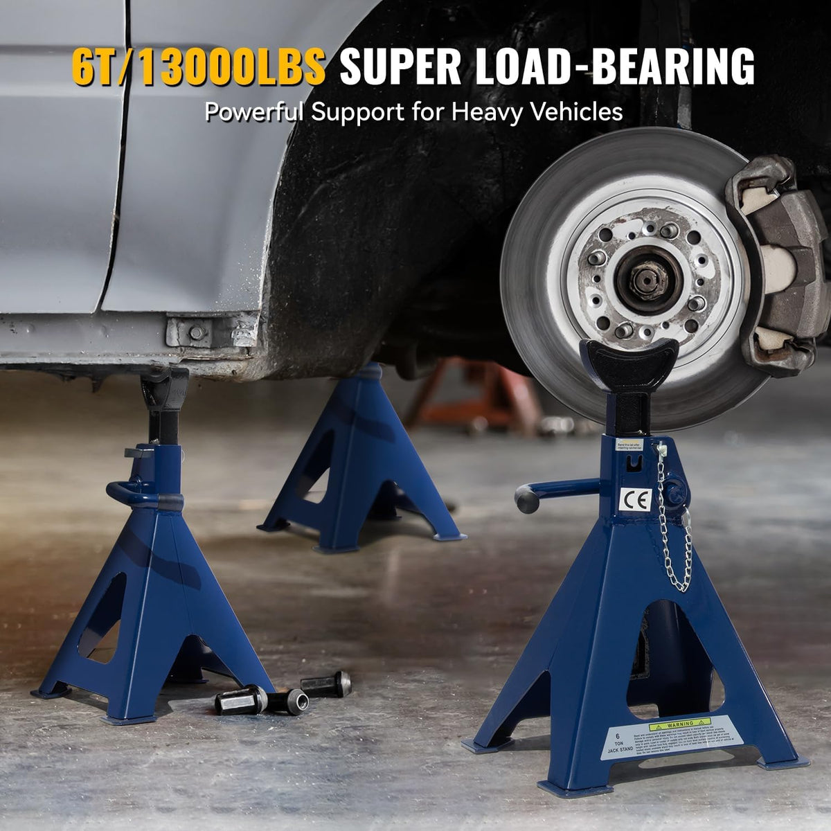 3 Ton Floor Jack & 6 Ton Jack Stands X94564