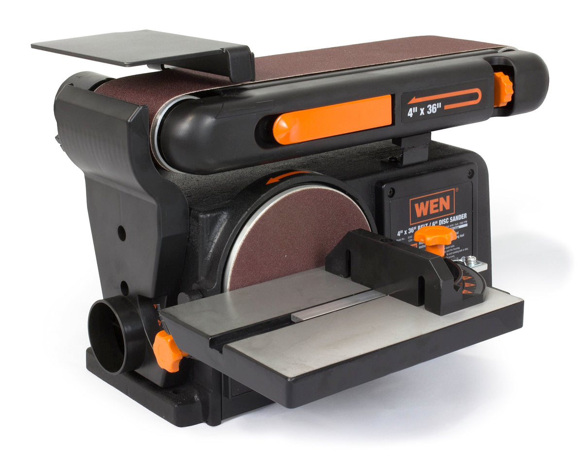 Benchtop Belt and Disc Sander with Cast Iron Base W4208