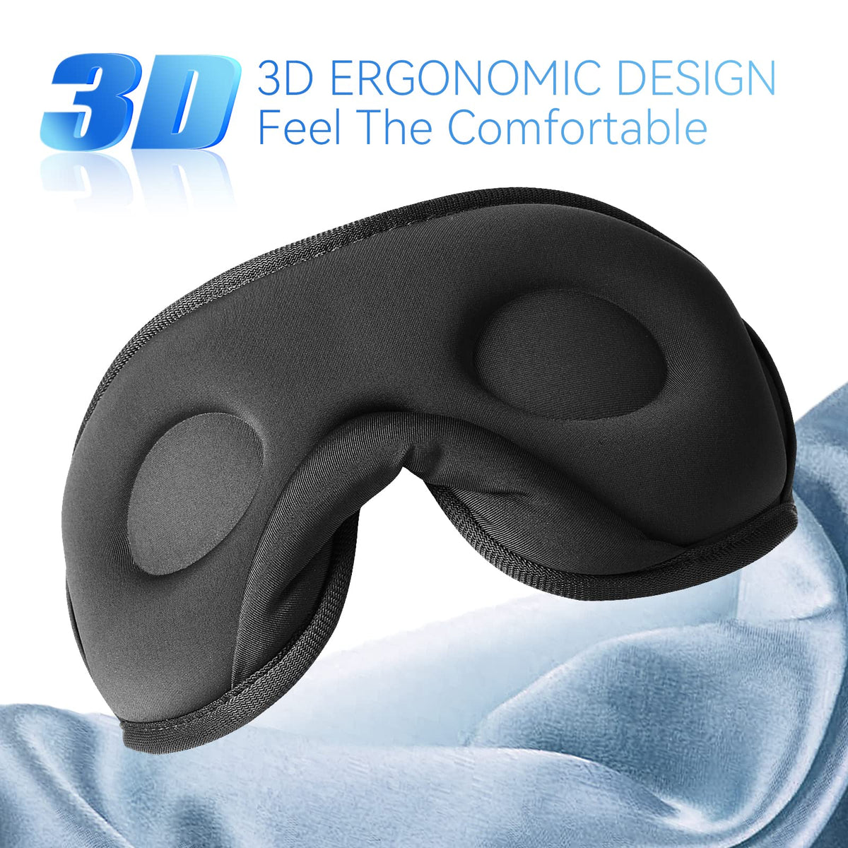 Bluetooth 5.0 Wireless 3D Eye Mask Sleep Headphones R201