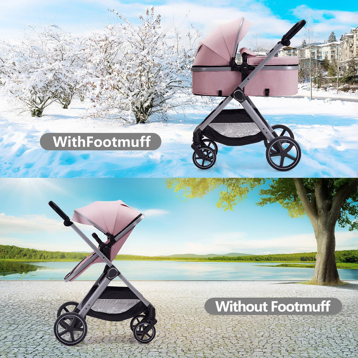 2 in 1 Convertible Baby Stroller J631405