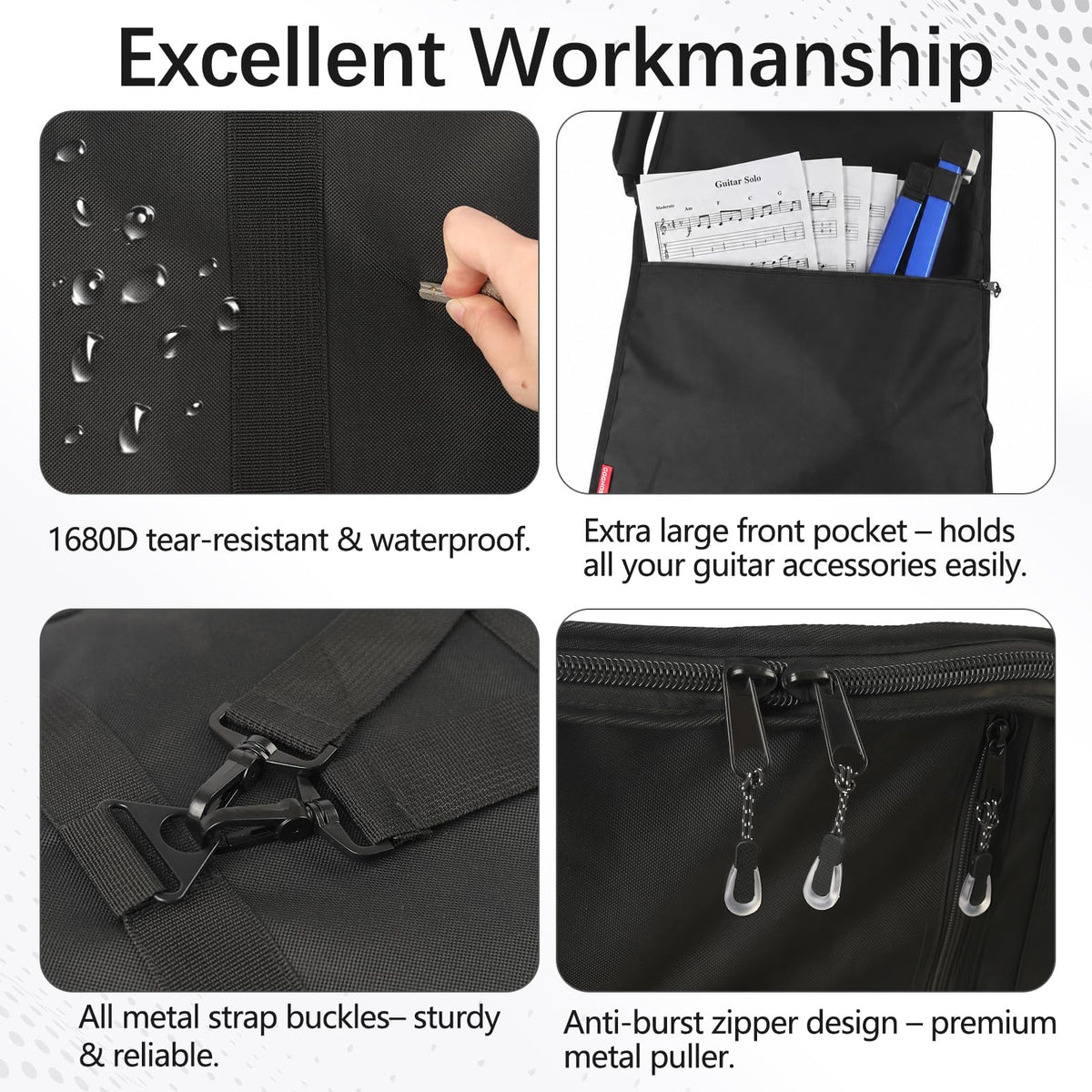 Electric Guitar Gig Bag Padded Water-Resistant I996107