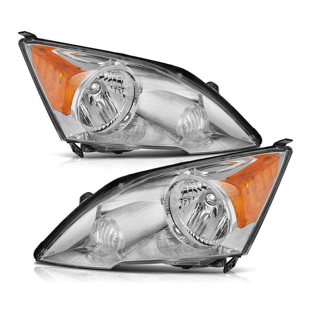 Headlight Left Right Lens Chrome Housing W196848