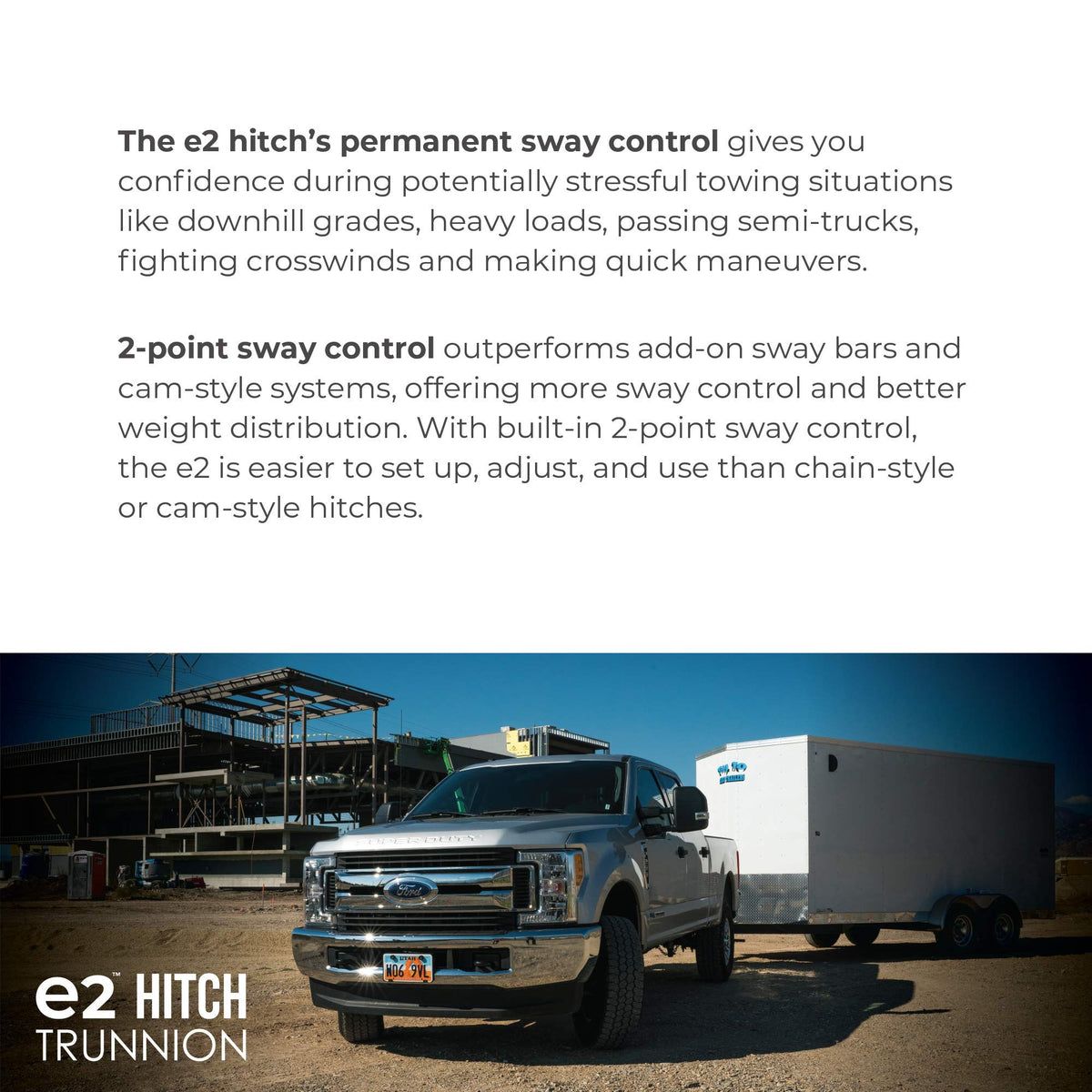 2-Point Sway Control Trunnion Hitch, 10,000 Lbs Trailer Weight Rating P5550