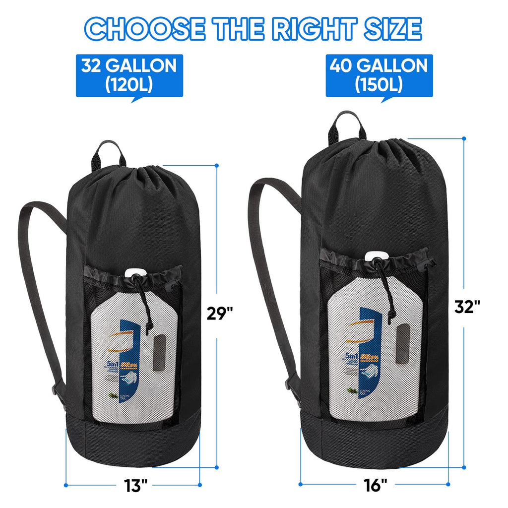 120L Oxford Laundry Bag Backpack with Shoulder Straps V990884