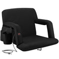 Heating Massage Reclining Stadium Seat with Arm Support K9378