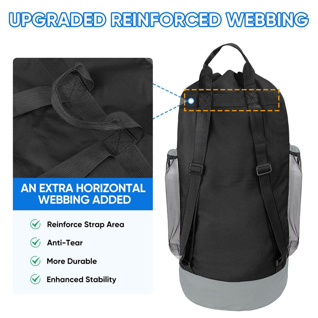 120L Oxford Laundry Bag Backpack with Shoulder Straps V990884